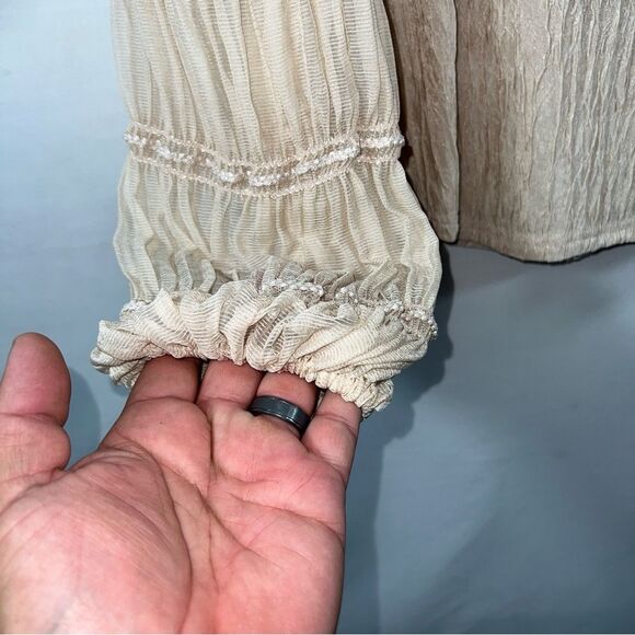 Mimi & Daphne Womens Beige Blouse 0492 - Picture 2 of 7